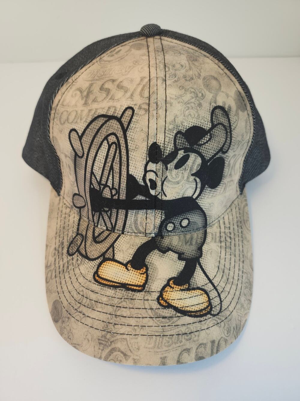 Walt Disney World Parks Strap Back Hat Cap  Steamboat Willie Mickey Mouse Adult